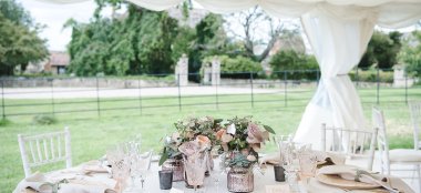 Wedding Breakfast Layout At Norton Grounds Barn Wedding Venue Glouchestershire Gay Wedding Guide 9 380X174