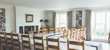 Wedding Breakfast Layout At Polpier Cornwall Wedding Venue Via The Gay Wedding Cornwall Guide 9 380X174