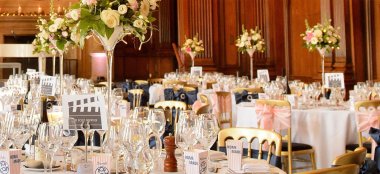Wedding Breakfast Layout Closeup At Pinewood Studios Wedding A Unique Wedding Venue In Berkshire 9 380X174