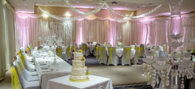Wedding Cake And Reception At Alexandra House Country House Wedding Wiltshire Gay Wedding Guide 9 380X174