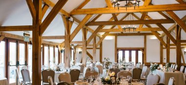 Wedding Dinner Layout Inside Sandhole Oak Barn Wedding Venue Cheshire Gay Wedding Guide Image By Daniellevictoriaphotography 9 380X174