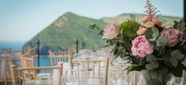 Wedding Reception View At Sandy Beach Hotel Beach Wedding Devon Gay Wedding Guide 9 380X174