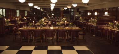 Wedding Table And Dancefloor Layout At Hawksmoor Wedding Venue London Gay Wedding Guide 9 380X174