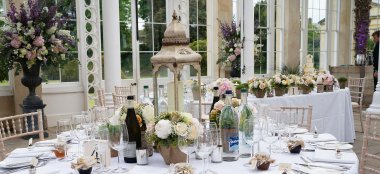 Wedding Table Close Up At Syon Park A Unique Wedding Venue In Middlesex Near London Featured On The Gay Wwedding Guide 9 380X174