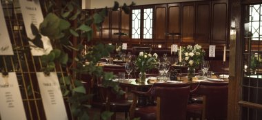 Wedding Table Layout At Hawksmoor Wedding Venue London Gay Wedding Guide 9 380X174