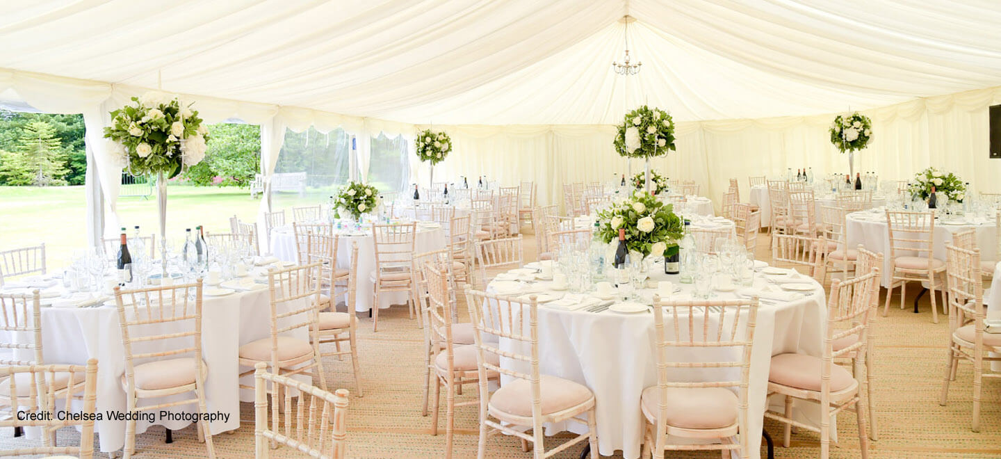 White Wedding Marquee at Wakehurst a gay wedding venue West Sussex image copyright Chelsea Wedding Photography via The Gay Wedding Guide 9
