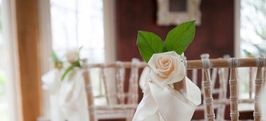 Yorkshire Gaye Wedding Venue Rose On Chair In Yorkshire Dales At Yorebridge House Via The Gay Wedding Guide Image Copyright Tomarber 9 380X174