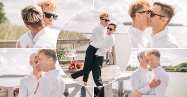 Anton And Denis Collage Before Ceremony In Maribo City Denmark Photo By Natallia Dunai Via Gay Wedding Guide 1 5 380X198
