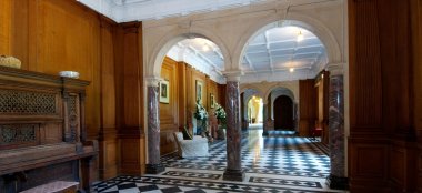 Black And White Floor At Springkell Gretna Green Wedding Venue Gay Wedding Venue Lockerbie Dumfries 9 380X174