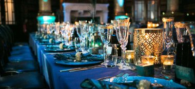 Blue And Gold Styling At Peackock Themed Wedding Styled By Gay Wedding Planner Shiraz Events Via The Gay Wedding Guide 6 380X174