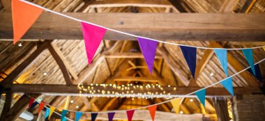 Bunting At Tythe Barn Wedding Venue Oxfordshire Via The Gay Wedding Guide 9 380X174