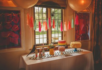 Cake Table Rainbow For Wedding Image Copyright Howell Jones Photography Via Gay Wedding Guide 4 5 335X230