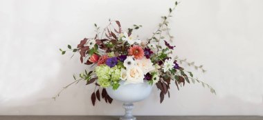 Centrepiece Wedding Flowers By London Florist Shilpa Reddy Gay Wedding Guide 6 380X174