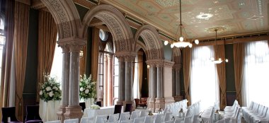 Ceremony Layout At Luxury Wedding Venue St Pancras Hotel Nw1 Wedding Venue London Via The Gay Wedding Guide 9 380X174