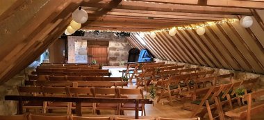 Ceremony Layout Barn Wedding At The Loft Inverness Wedding Venue Moray Gay Wedding Guide 9 380X174