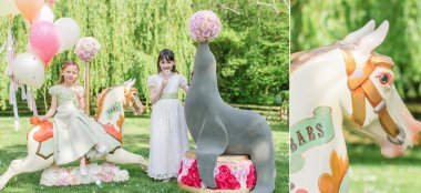 Children With Balloons At Midsummer Circus Unicorn London Image Roberta Facchini Photography Wedding Planner La Fete Gay Wedding Guide 6 380X174