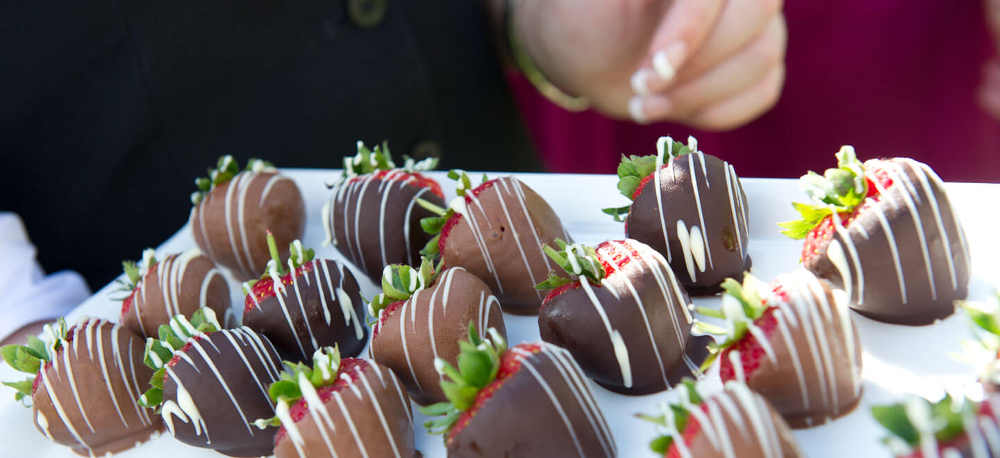 chocolate dipped strawberries Southdowns Manor Luxury Gay Wedding Venue in Petersfield GU31 9