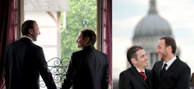 Civil Partnership Shakespeares Globe London Wedding Venue Theatre Wedding Se1 Civil Partnership Gay Wedding Celebration 9 380X174