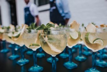 Cocktails At Lee And Simon Gay Wedding At Bombay Sapphire Distillery Gay Wedding Guide Image By This And That Photography 1 5 344X230