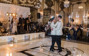 Derrick And Michael Dancing And Laughing At Their Gay Wedding Party 3 5 368X229