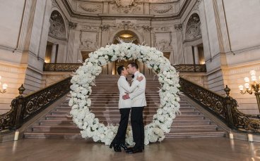 Derrick And Michael Kissing After Their Gay Wedding Ceremony 3 5 368X229