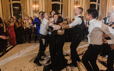 Derrick Hugs Family Member At His Gay Wedding Party 3 5 368X229