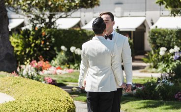 Derrick Kissing Michael Before Their Gay Wedding Ceremony 3 5 368X229
