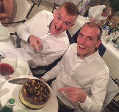 Eating Cheesecake2 At Nick And Toms Real Gay Wedding Croatia Via The Gay Wedding Guide 1 5 246X230