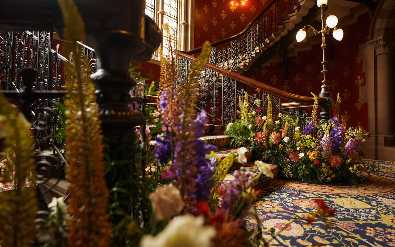flowers st pancras main staircase flower decoration design by nature 6