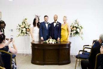 Friends After Signing Register At Real Gay Wedding Of Martin And Grey Copyright Jennifer Langridge 3 5 344X230