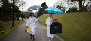 Getting Ready Brollies At Jak And Jules Lesbian Wedding Image Copyright Ragdoll Photography Via The Gay Wedding Guide 3 5 380X174
