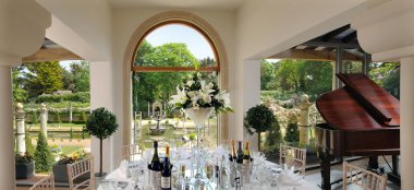 Grand Piano At Italian Villa Poole Wedding Venue In Dorset On The Gay Wedding Guide For Gay Dorset 9 380X174