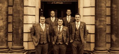 Groomsmen Image Copyright Just Big Smiles Norfolk Photographer Gay Wedding Guide 6 380X174