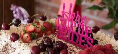 Here Come The Brides Wedding Cake Topper By Gay Wedding Photographer Corinne Fudge 1 1 6 380X174