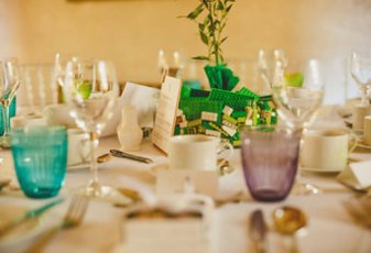 Lego Centrepieces At Wedding Image Copyright Howell Jones Photography Via Gay Wedding Guide 1 5 337X230