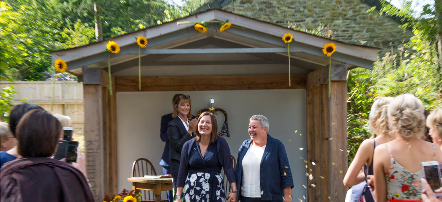 lesbian Wedding at Kilminorth Cottages DIY Wedding Venue Cornwall Gay Wedding Guide 9
