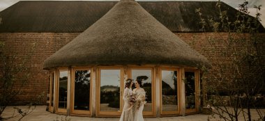 Lesbian Brides Outside Brickhouse Vineyard Unique Wedding Venue Devon Via The Gay Wedding Guide 9 380X174