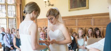 Lesbian Wedding Ceremony At The Elvetham Hotel Wedding Venue Hampshire Gay Wedding Guide 9 380X174