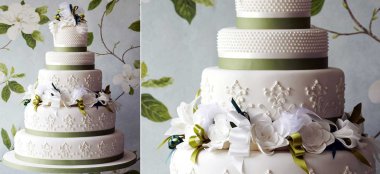 Little Venice Cake Company Green And White Spring Wedding Cake On The Gay Wedding Guide Large 6 380X174