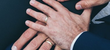 Married Gay Mens Hands By Nigel Evans Celebrant Gay Wedding Guide 6 380X174