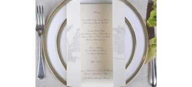 Menu Card Gay Wedding Stationery Pemberley Fox Stationers Via The Gay Wedding Guide 6 380X174