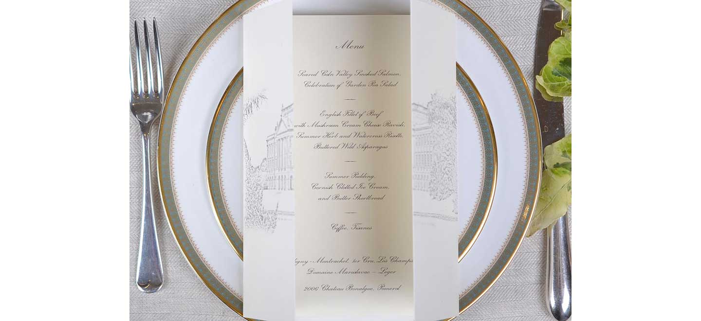 menu card gay wedding stationery pemberley fox stationers via the gay wedding guide 6