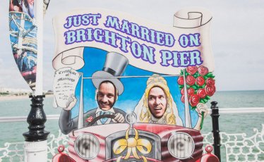 Michaelgordon Brighton Pier Same Sex Marriage Brighton Wedding Held At Drakes Hotel Featured On The Gay Wedding Guide 3 5 374X230