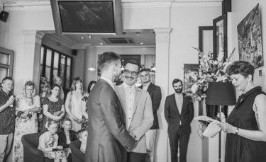 Michaelgordon Brighton Same Sex Wedding Ceremony Held At Drakes Hotel Featured On The Gay Wedding Guide 3 5 375X229