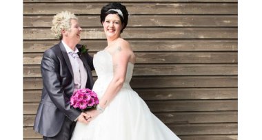 Newly Weds Jen Jo Lesbian Wedding Photo Copyright Jennifer Langridge Wedding Photography For The Real Gay Wedding Guide 3 5 380X204