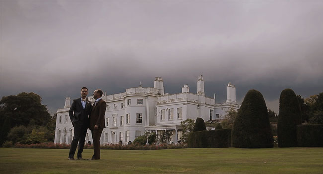 outdoor wedding Chris and Dan gay wedding essex video white dress films featured on the gay wedding guide 3 5