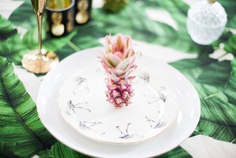 Pineapple On Plate Exotic Tropical Wedding Theme Styled Shoot By Paola De Paola Via The Gay Wedding Guide 8 344X230