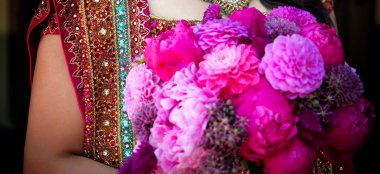 Pink Indian Wedding Bouquet Wedding Flowers By London Florist Shilpa Reddy Gay Wedding Guide 6 380X174