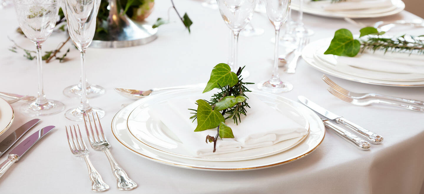 place setting at St Albans unique Wedding venue St Albans Museum gay wedding guide 9