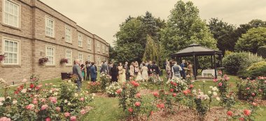 Rose Garden At Ringwood Hall Country House Wedding Venue Gay Wedding Guide 9 380X174